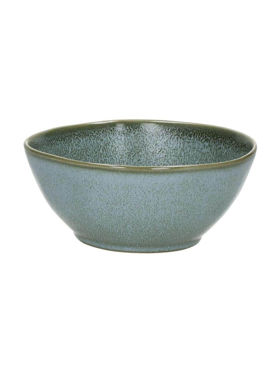 Bol céramique Neboa, 6 pièces, Grès cérame, Gris, bleu, Ø 17 x haut. 9 cm