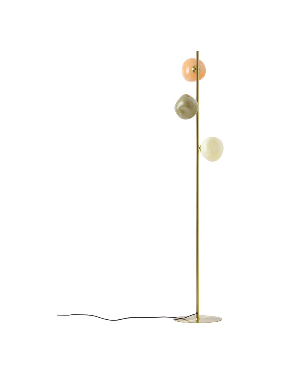 Vloerlamp Josie van opaalglas, Meerkleurig, Ø 28 x H 155 cm