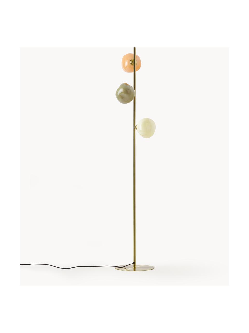 Lampadaire en verre opalescent Josie, Multicolore, haut. 155 cm