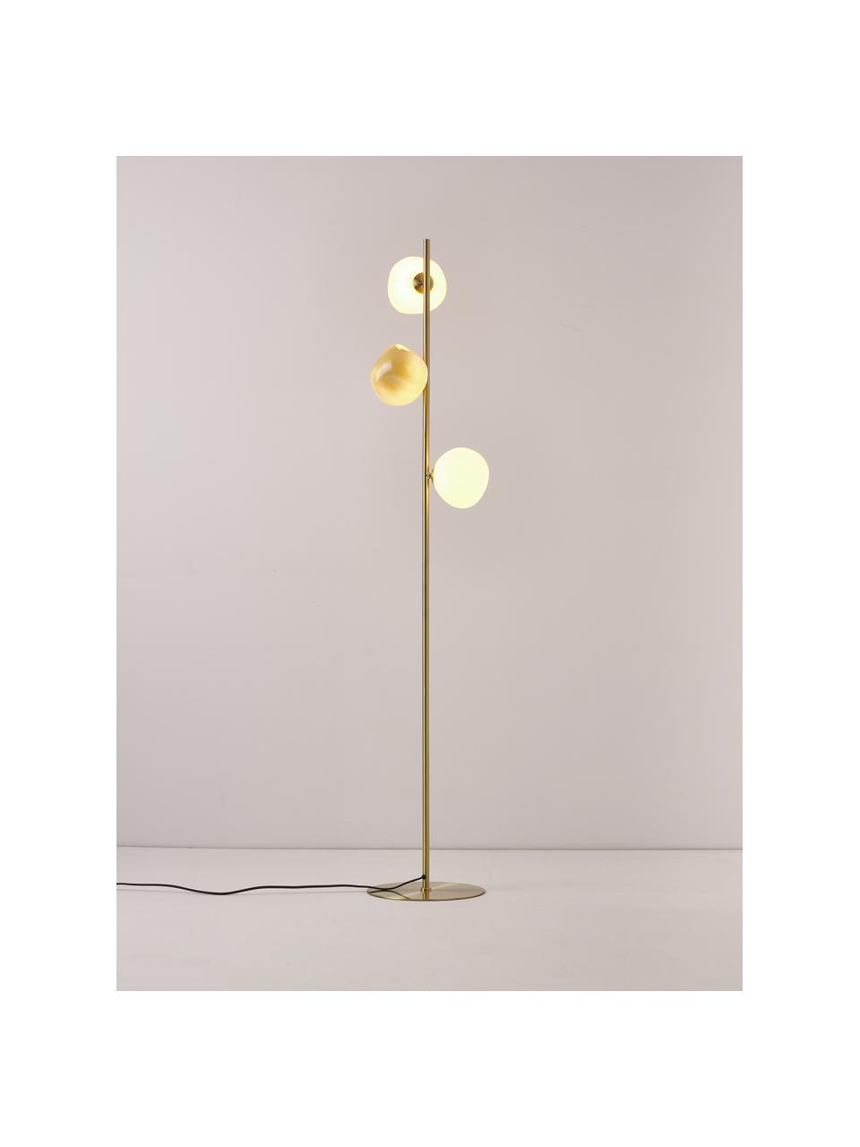 Lampadaire en verre opalescent Josie, Multicolore, haut. 155 cm