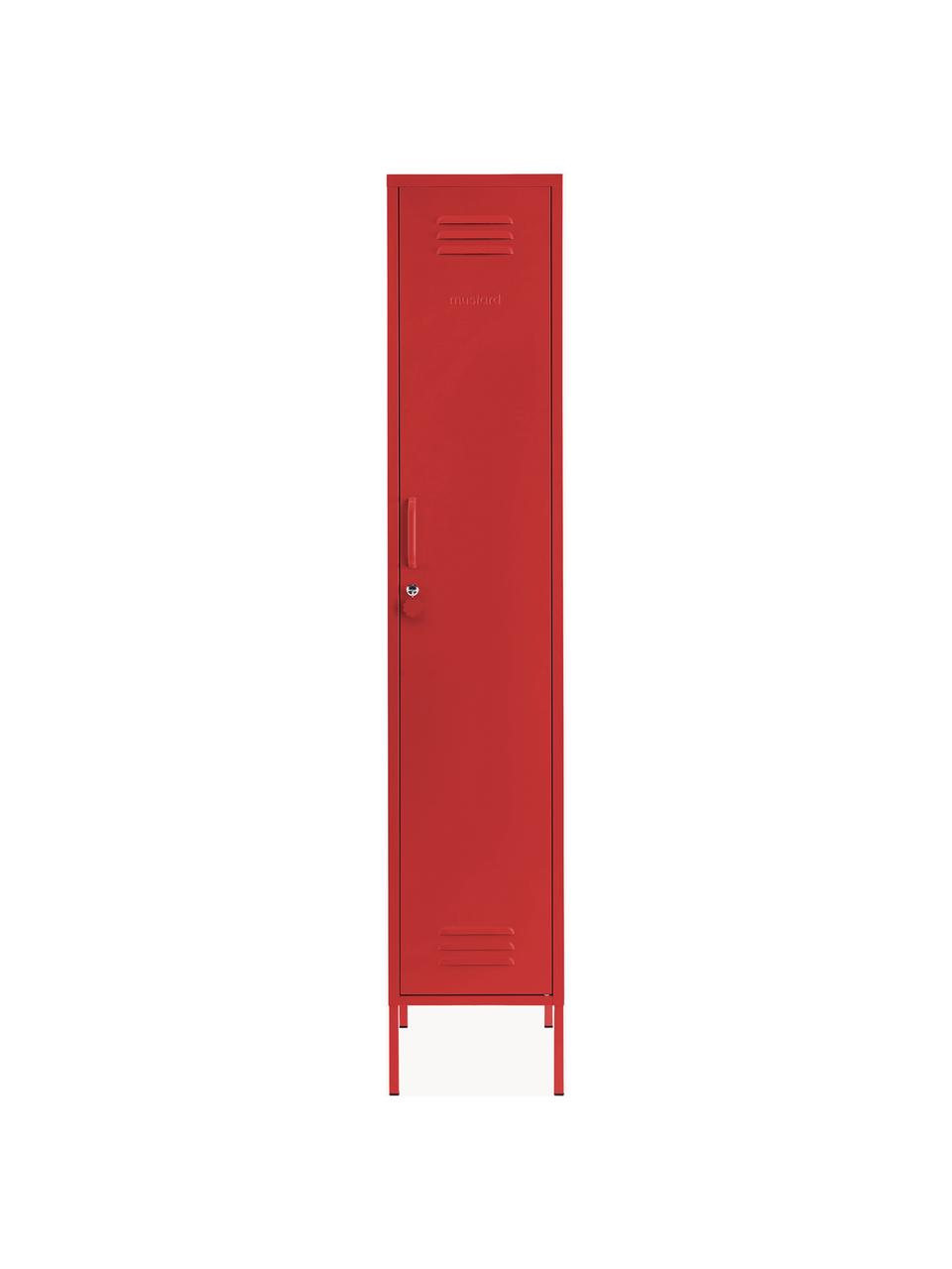 Armario taquilla pequeño The Skinny, Acero con pintura en polvo, Rojo, An 35 x Al 183 cm