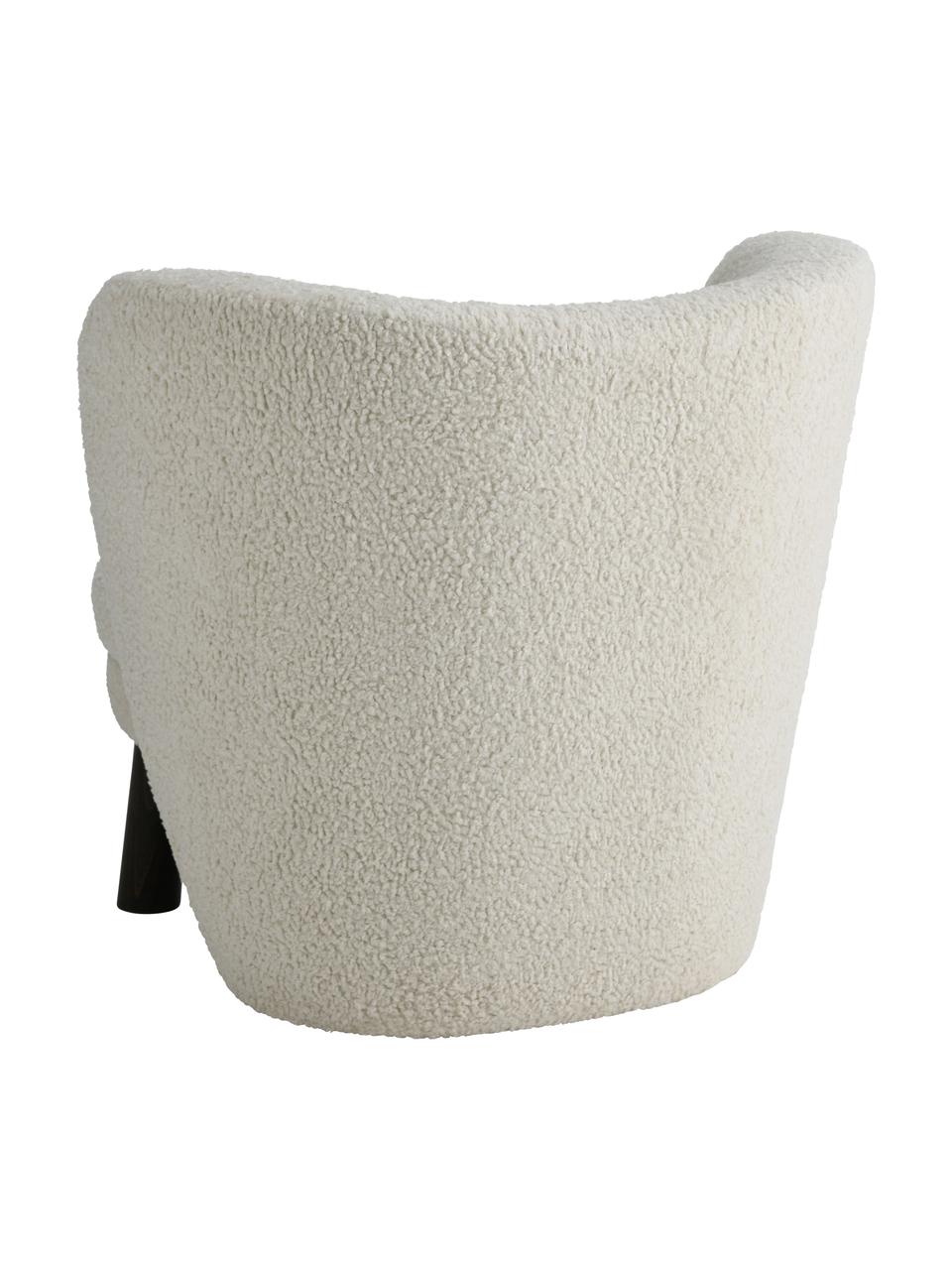 Teddy-Cocktailsessel Tress, Bezug: 100 % Polyester, Gestell: Kiefernholz, FSC-zertifiz, Teddy Weiß, B 77 x T 80 cm