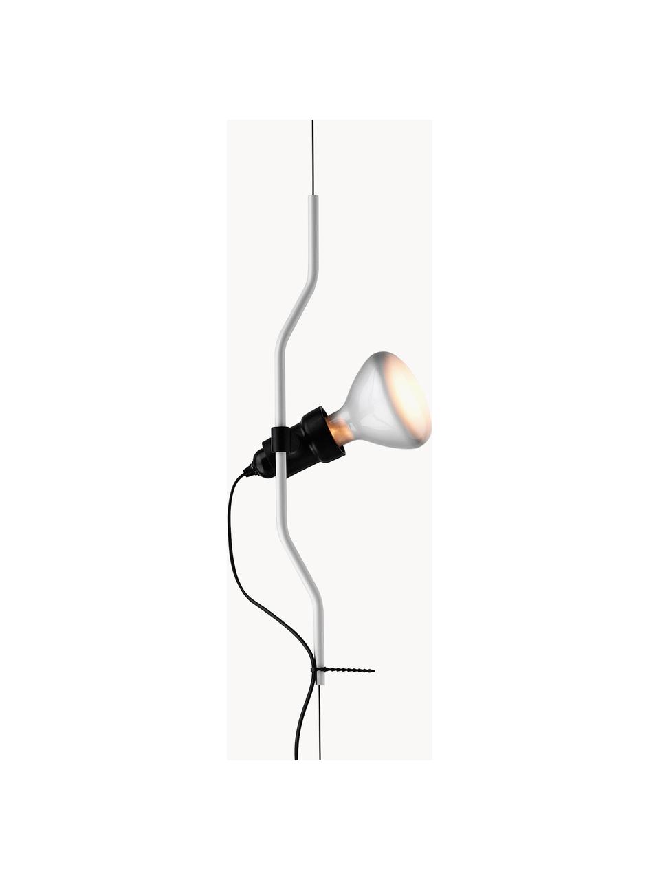 Lampada a sospensione Parentesi, Acciaio rivestito, Bianco, Ø 11 x Alt. 61 cm