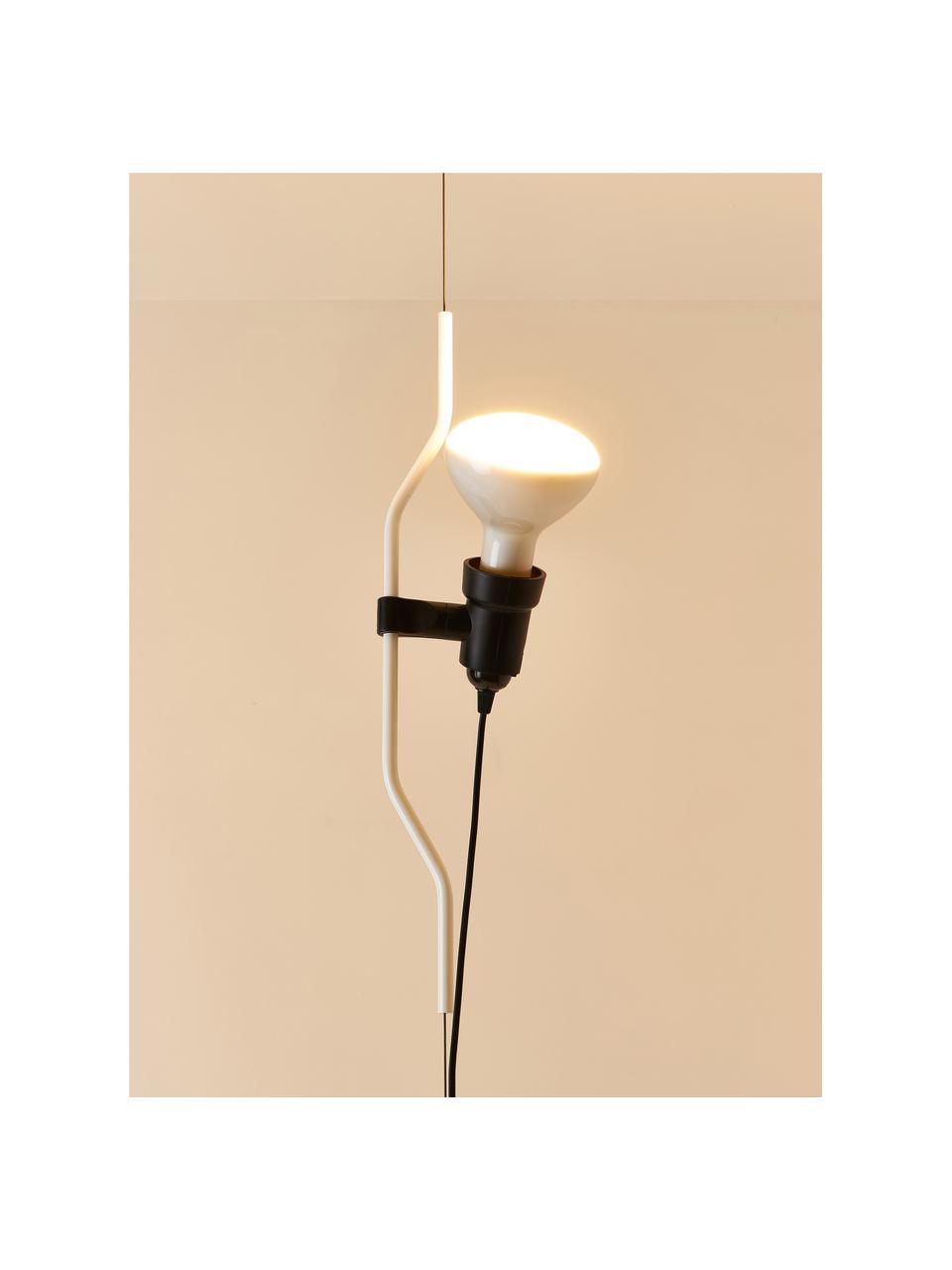 Lampa wisząca Parentesi, Stal powlekana, Biały, Ø 11 x W 61 cm