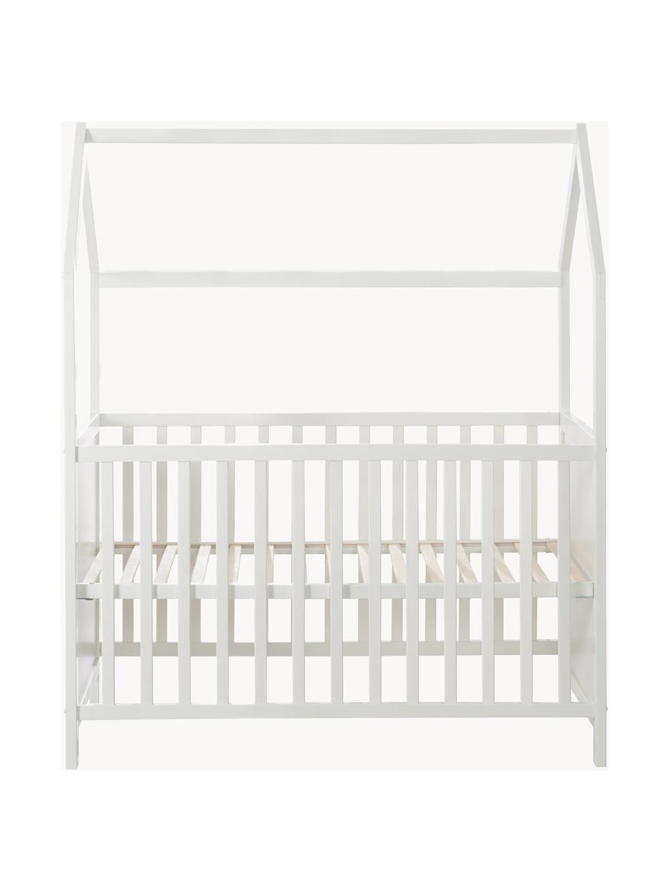 Höhenverstellbares Kinder-Hausbett Style, in verschiedenen Grössen, Rahmen: Schichtholz, Mitteldichte, Weiss, B 60 x L 120 cm