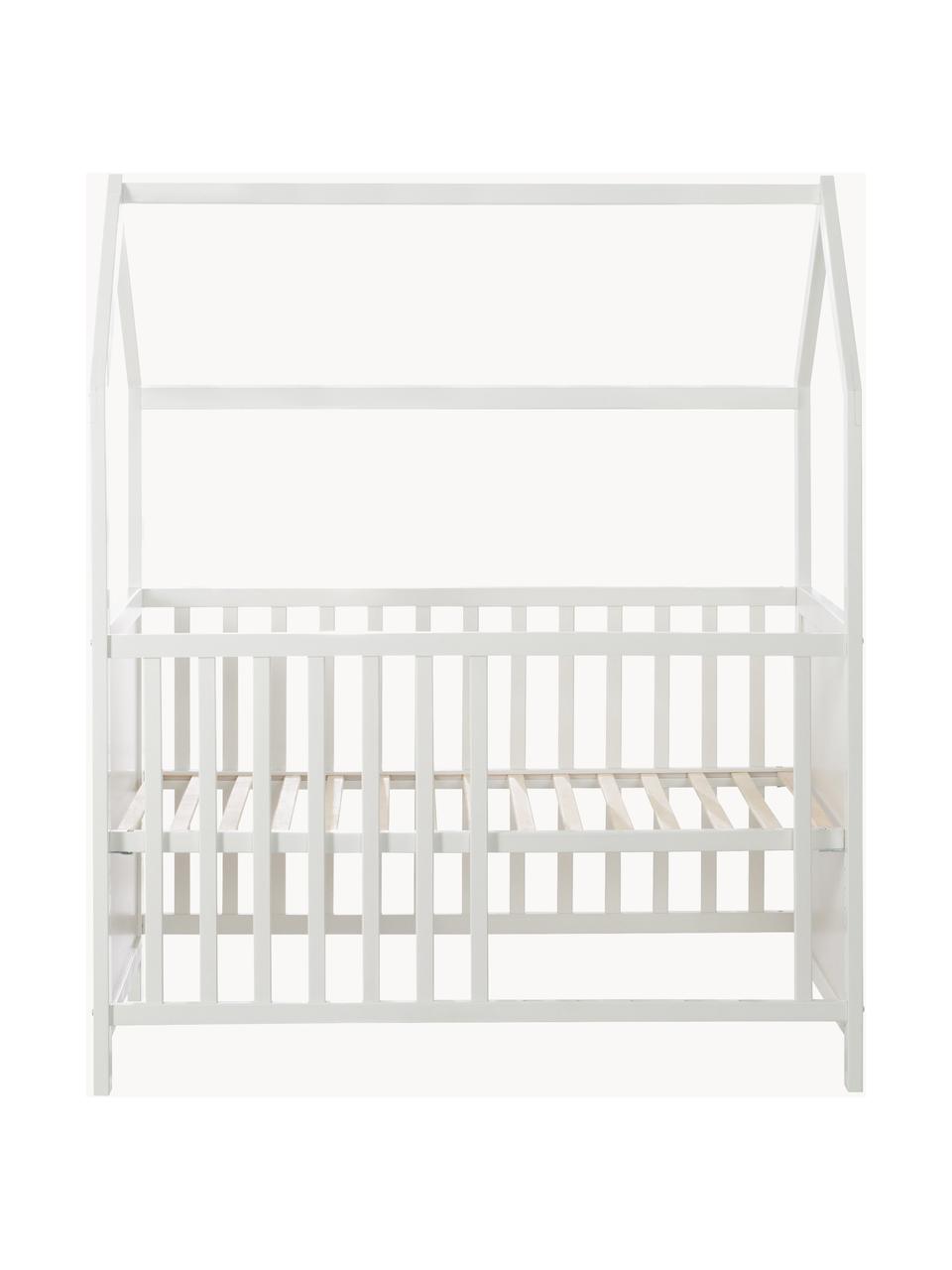 Höhenverstellbares Kinder-Hausbett Style, in verschiedenen Grössen, Rahmen: Schichtholz, Mitteldichte, Weiss, B 60 x L 120 cm