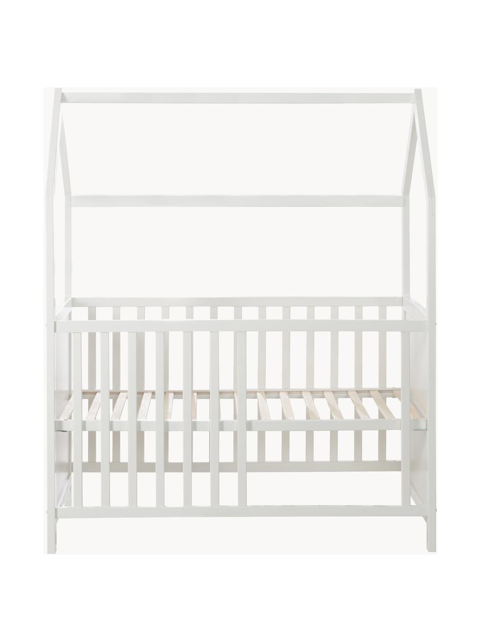 Höhenverstellbares Kinder-Hausbett Style, verschiedene Grössen, Rahmen: Schichtholz, Mitteldichte, Weiss, B 60 x L 120 cm