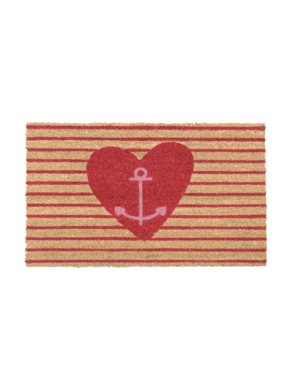 Zerbino Anchor, Beige, rosso, rosa, Larg. 75 x Lung. 45 cm