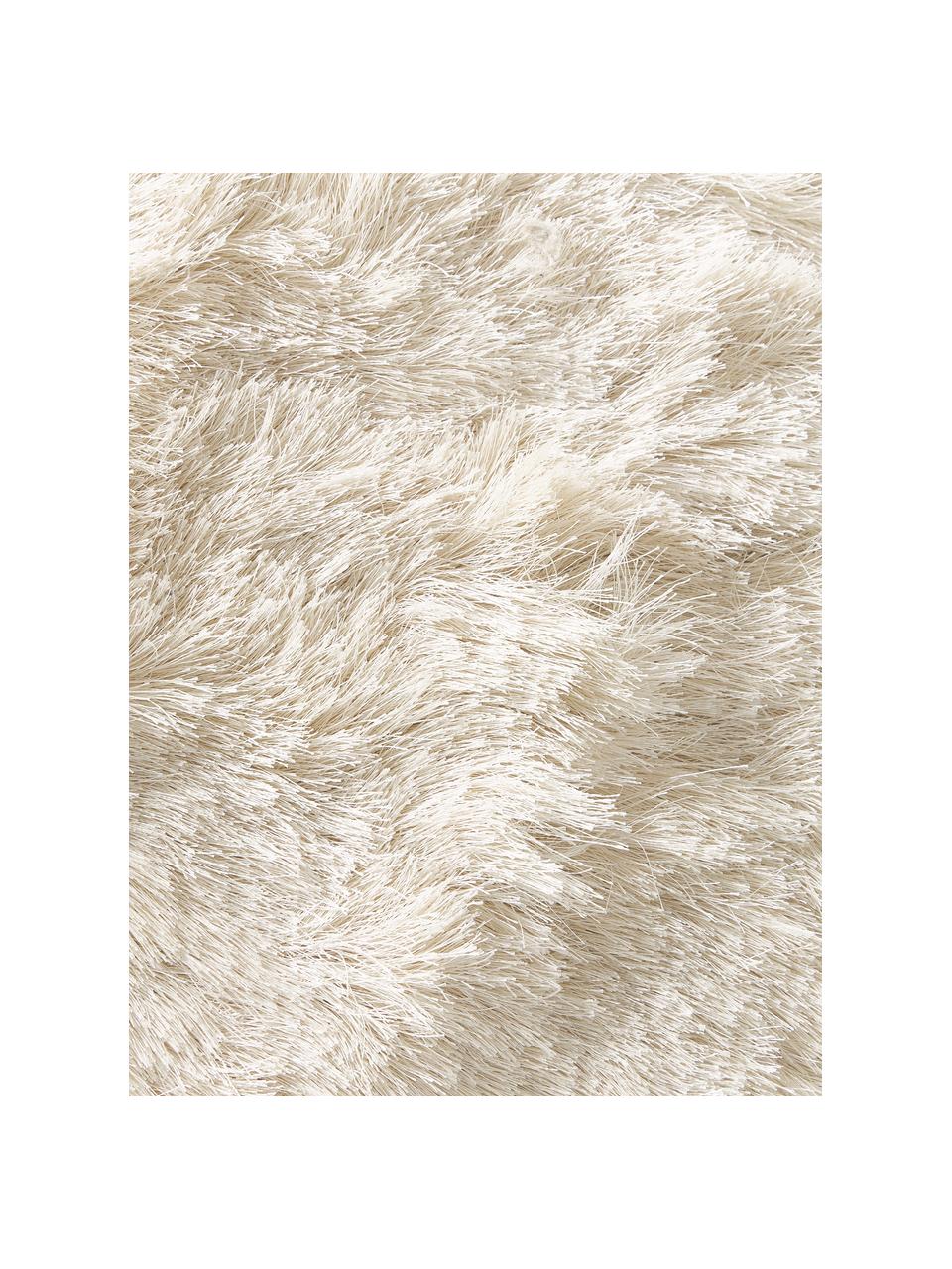 Glänzender Hochflor-Teppich Jimmy, Flor: 100% Polyester, Hellbeige, B 200 x L 300 cm (Größe L)