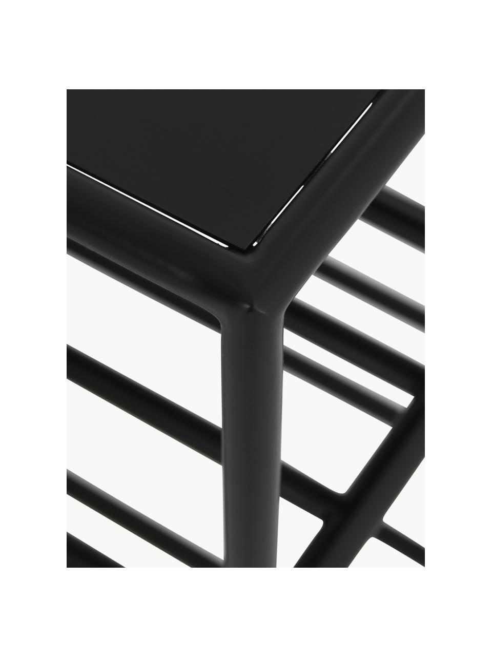 Zapatero de metal Bench, Metal recubierto, Negro, An 65 x Al 50 cm