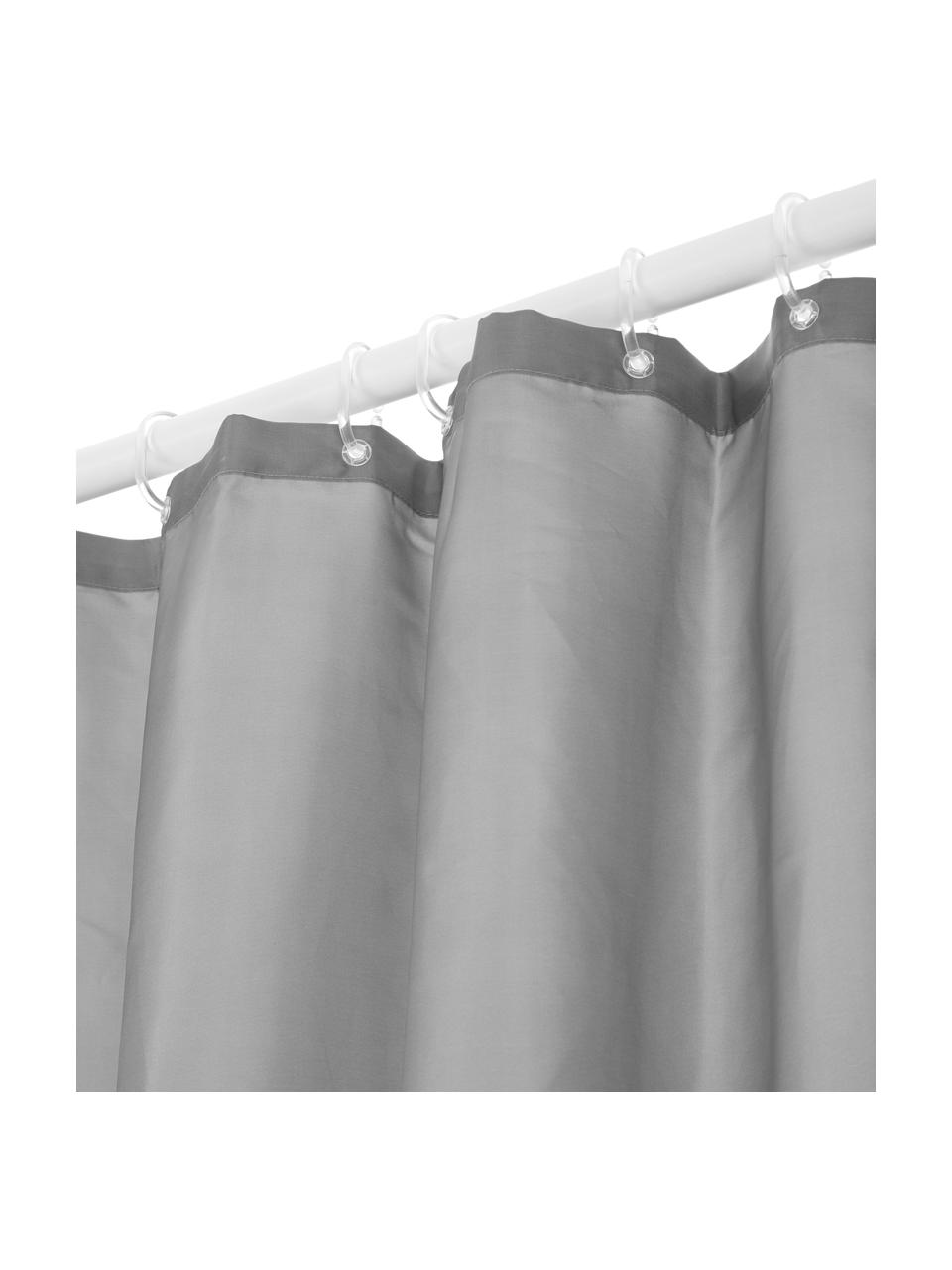 Tenda da doccia a motivi geometrici Allie, Grigio, bianco, Larg. 180 x Lung. 200 cm
