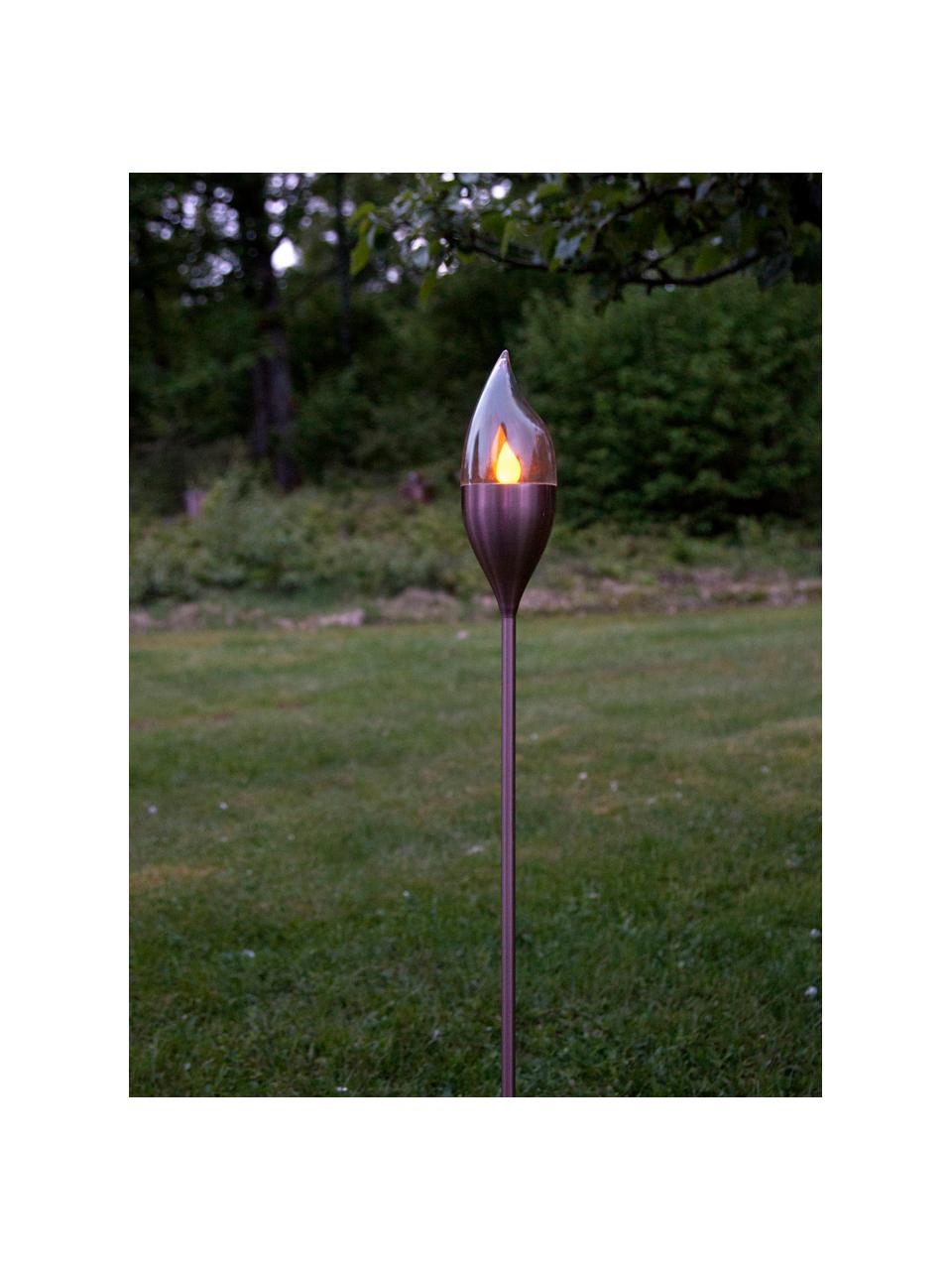 Lámpara de pie solar Olympos, Pantalla: plástico, Rosa dorado, transparente, Ø 9 x Al 115 cm