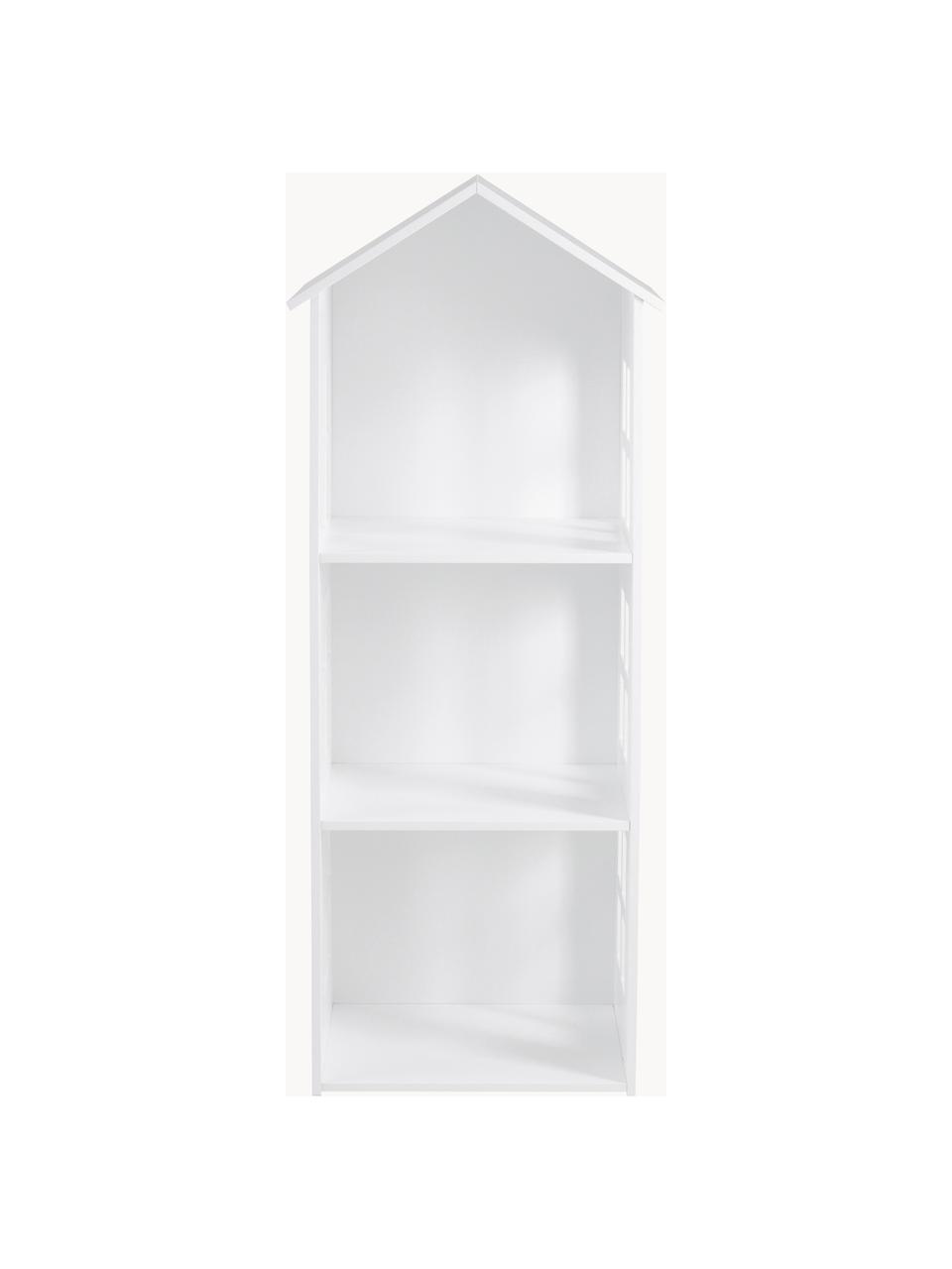 Libreria per bambini Sevilla, Pannello di fibra a media densità (MDF) rivestito, Legno laccato bianco, Larg. 40 x Alt. 117 cm