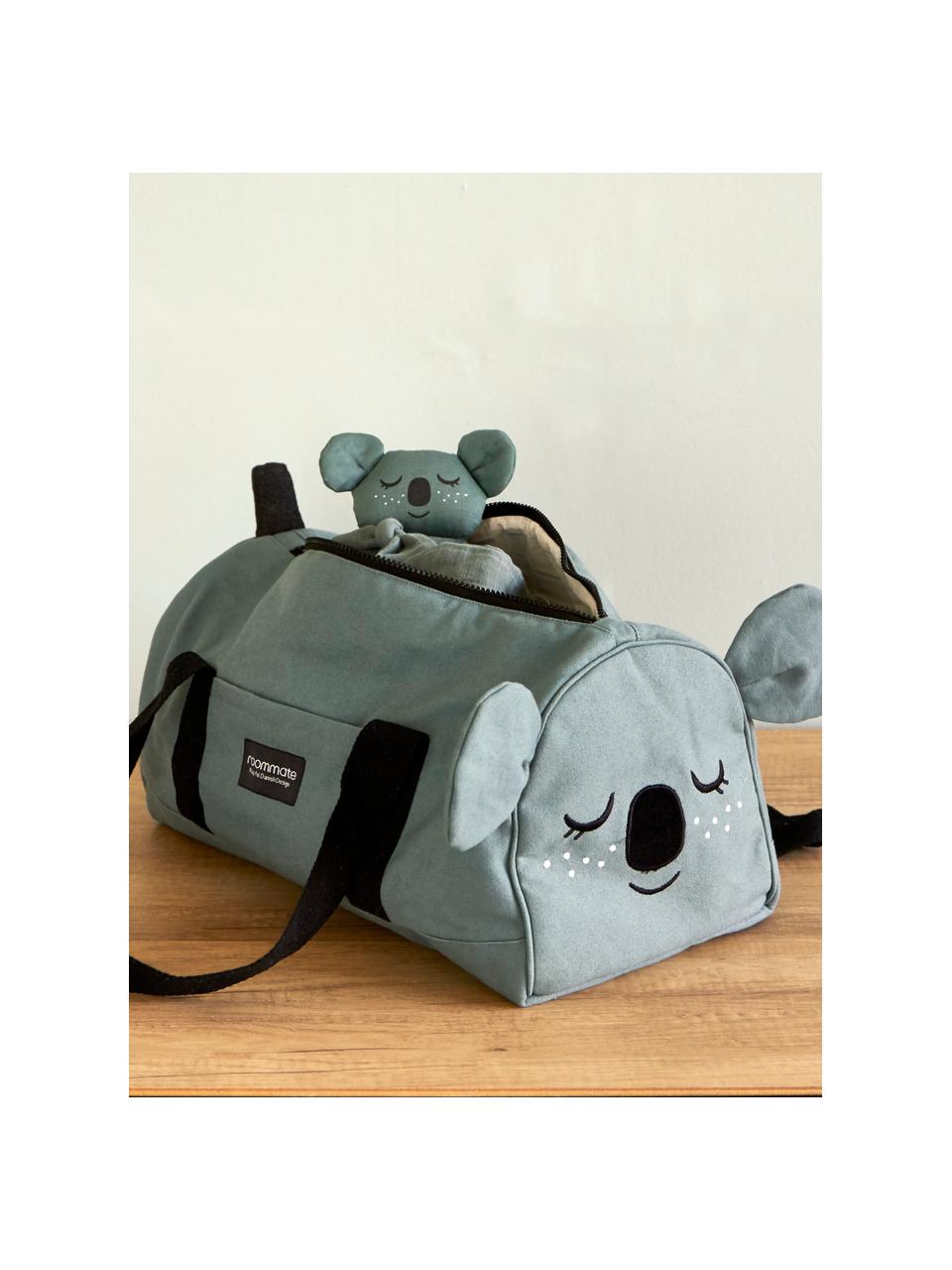 Bolsa bandolera Koala, 100% algodón ecológico con certificado GOTS, Gris azulado, An 40 x Al 20 cm