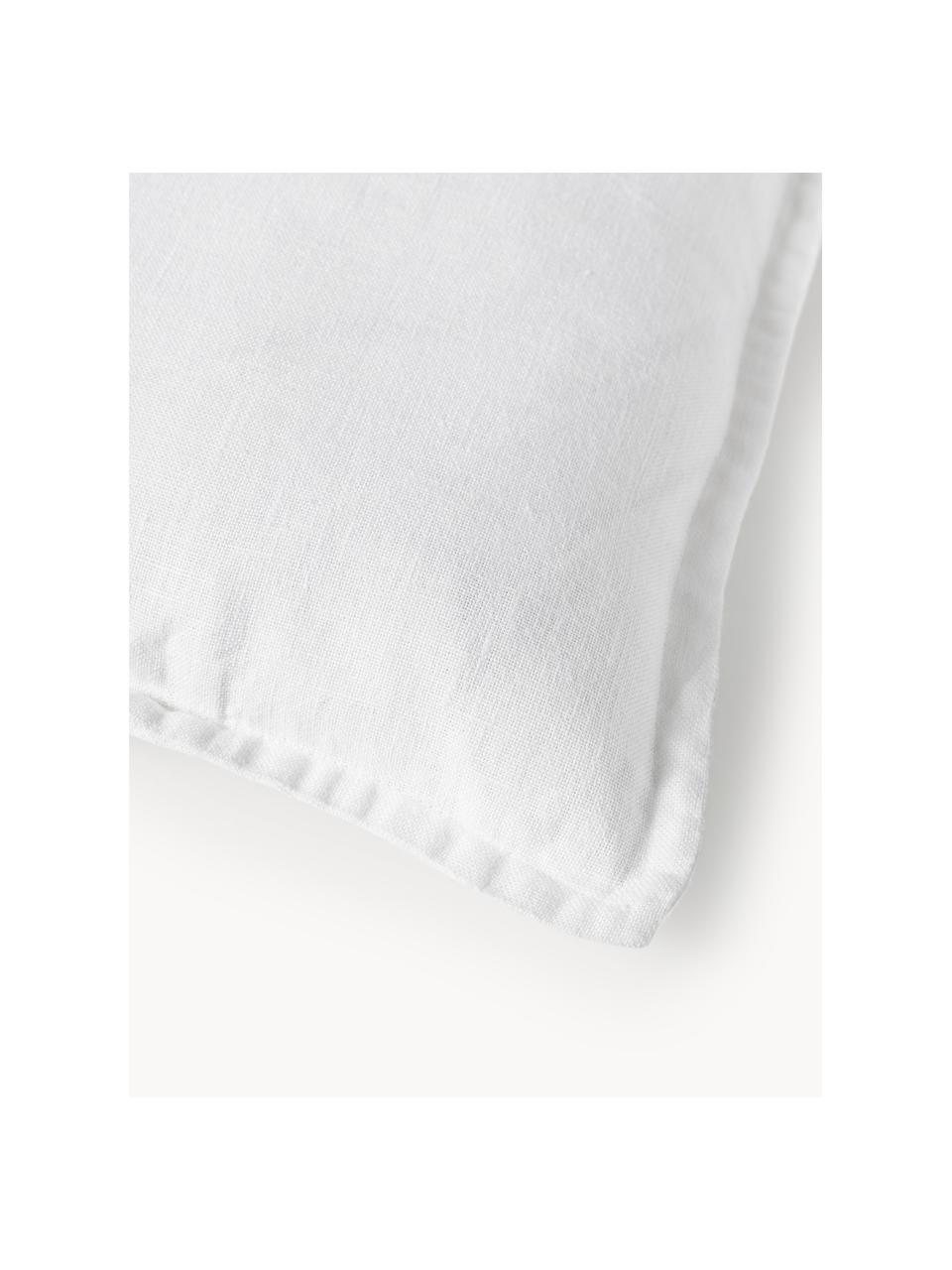 Housse de coussin rectangulaire pur lin blanc crème Lanya, 100 % lin pur

Par sa nature, le lin a un toucher plutôt rugueux et un aspect naturellement froissé. La grande résistance à la déchirure rend le lin résistant à l'abrasion et à l'usure, Blanc, larg. 30 x long. 50 cm