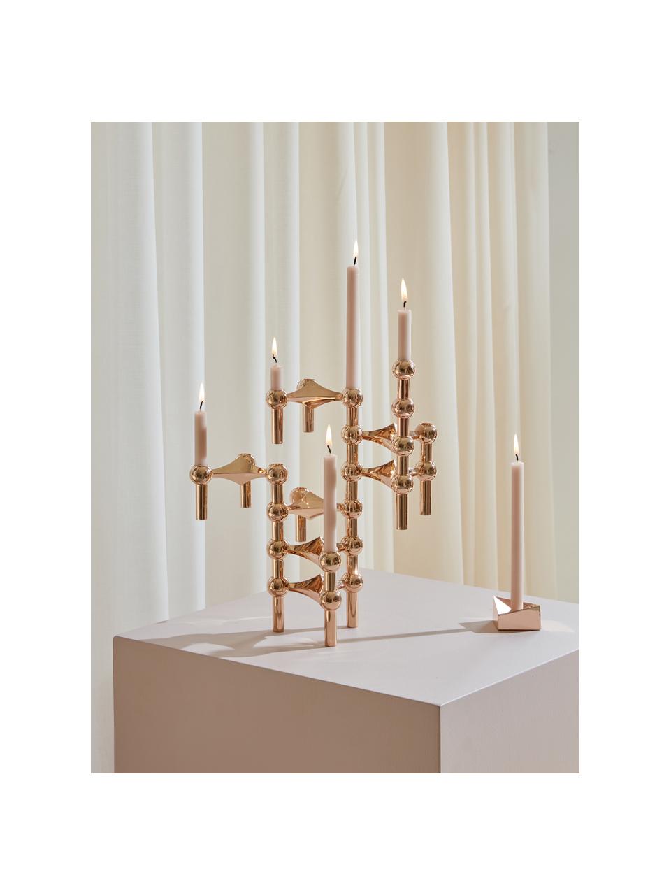 Stolní svíčky Stoff Nagel, 12 ks, Parafínový vosk, Broskvová, V 18 cm
