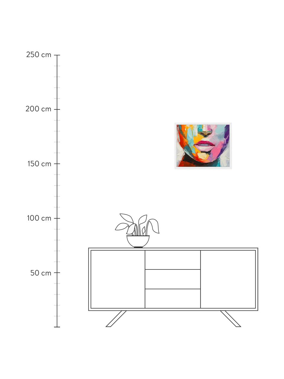 Ingelijste digitale print Colorful Emotions, Afbeelding: digitale print op papier,, Lijst: gelakt hout, Meerkleurig, B 53 x H 43 cm