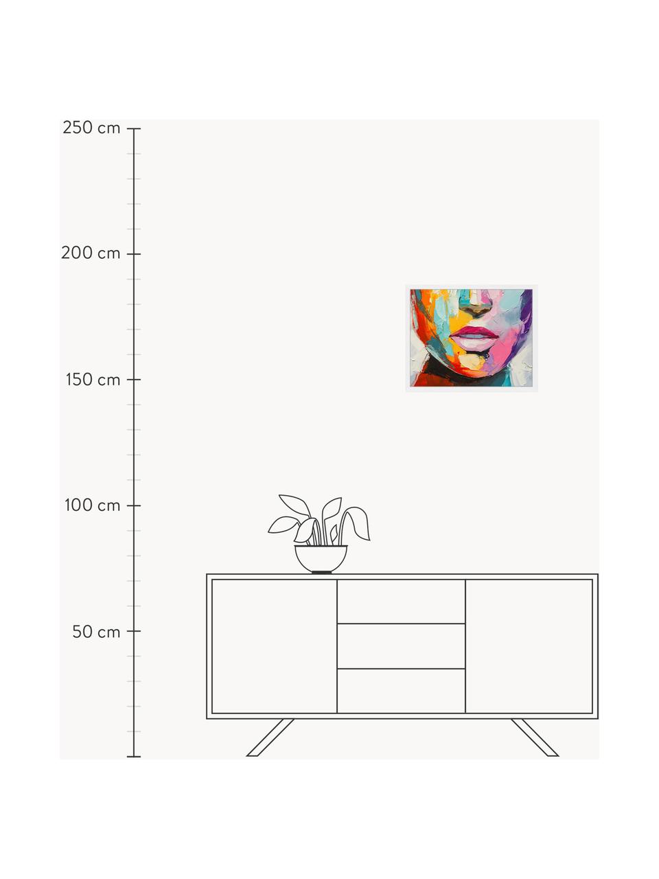 Ingelijste digitale print Colorful Emotions, Afbeelding: digitale print op papier,, Lijst: gelakt hout, Meerkleurig, B 53 x H 43 cm