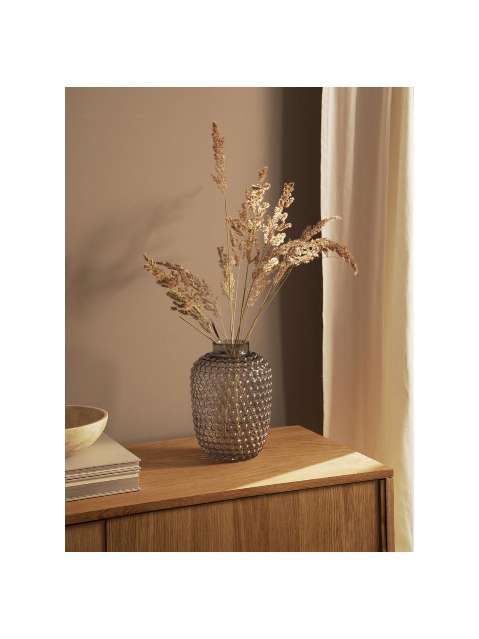 Mundgeblasene Glas-Vase Dorinia, H 25 cm, Glas, Blau, Ø 18 x H 25 cm