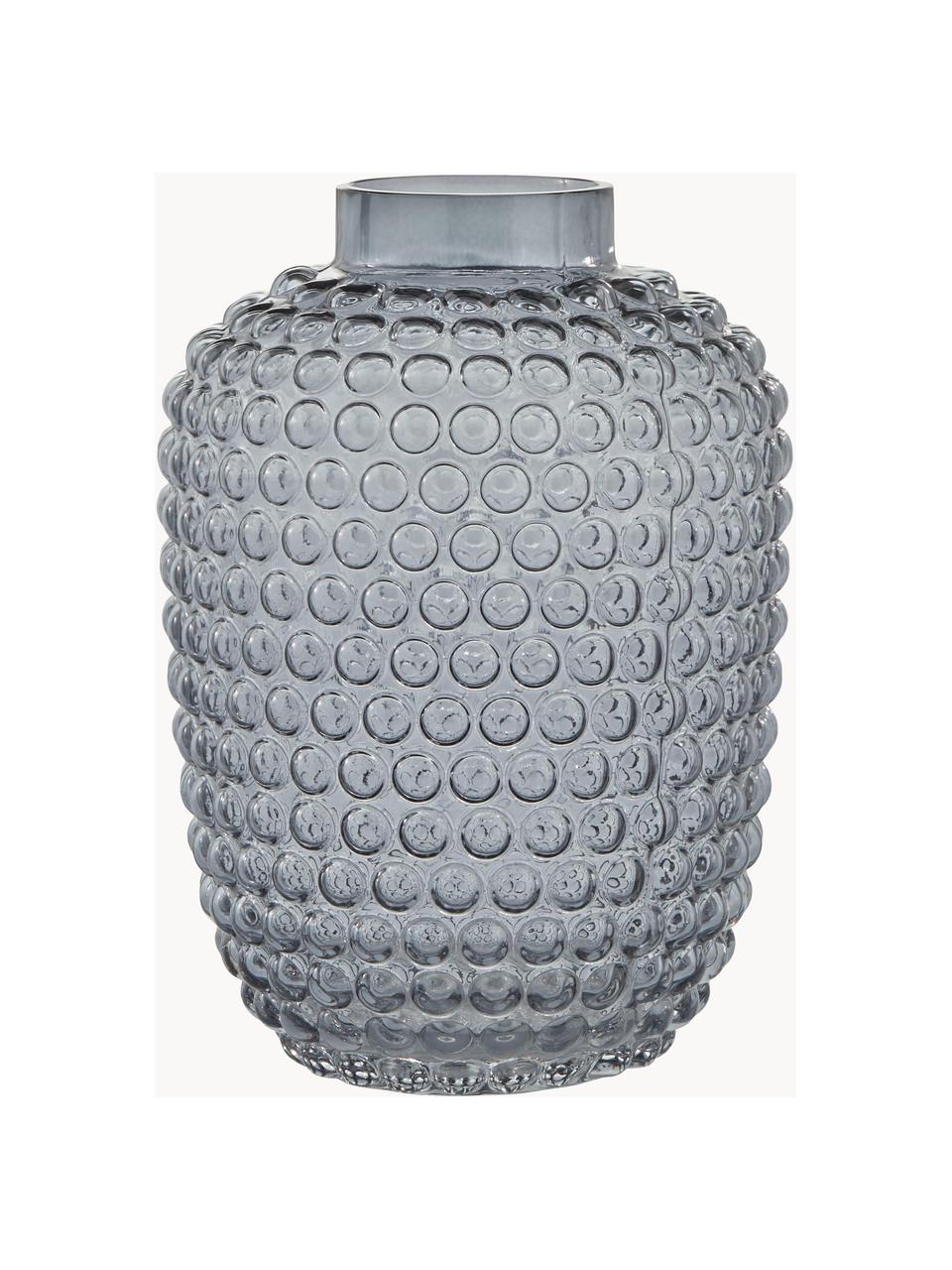 Wazon ze szkła dmuchanego Dorinia, Szkło, Niebieski, Ø 18 x W 25 cm