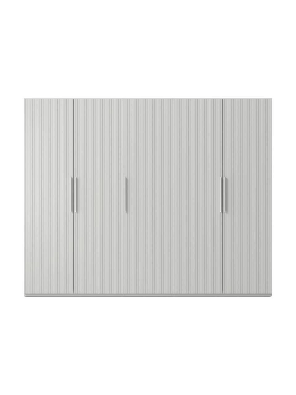 Armoire modulaire à portes battantes Leon, largeur 250 cm, plusieurs variantes, Bois, gris, Basic Interior, larg. 250 x haut. 200 cm