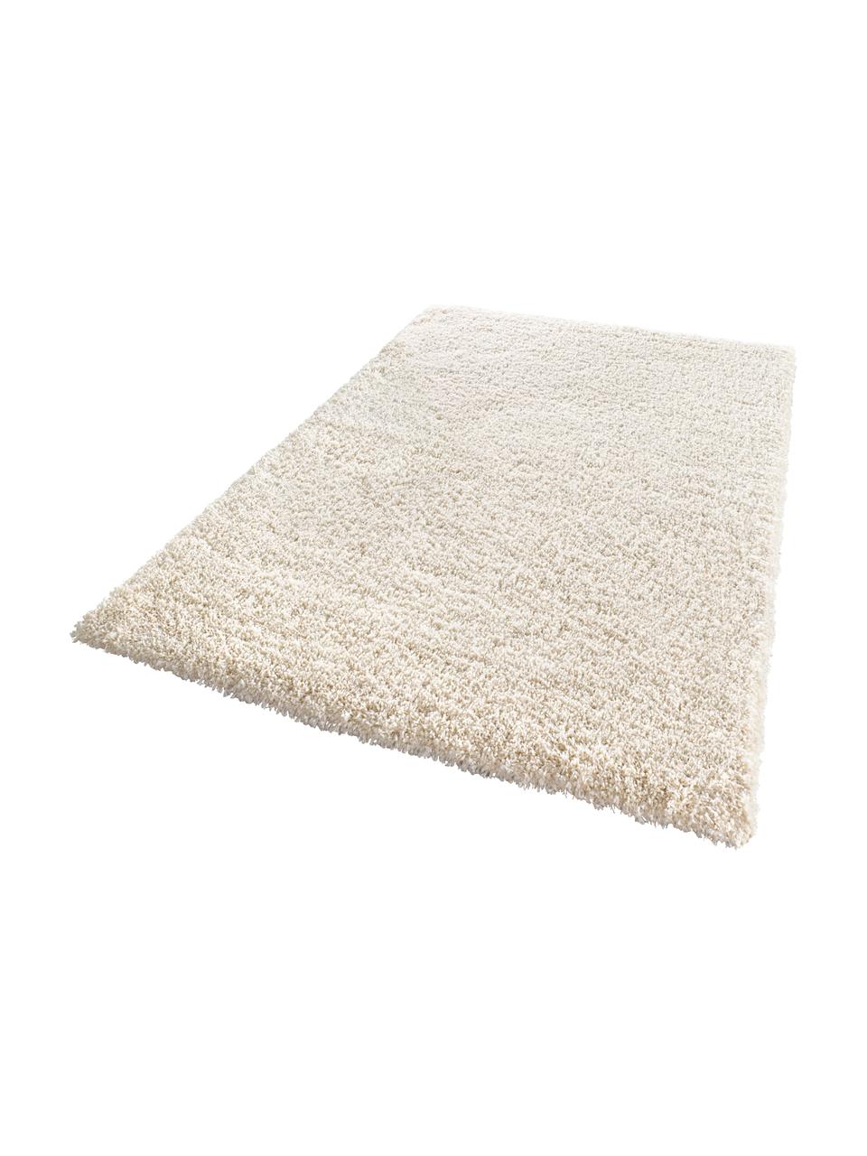 Flauschiger Hochflor-Teppich Venice in Creme, Flor: 100% Polypropylen, Creme, B 160 x L 230 cm (Größe M)