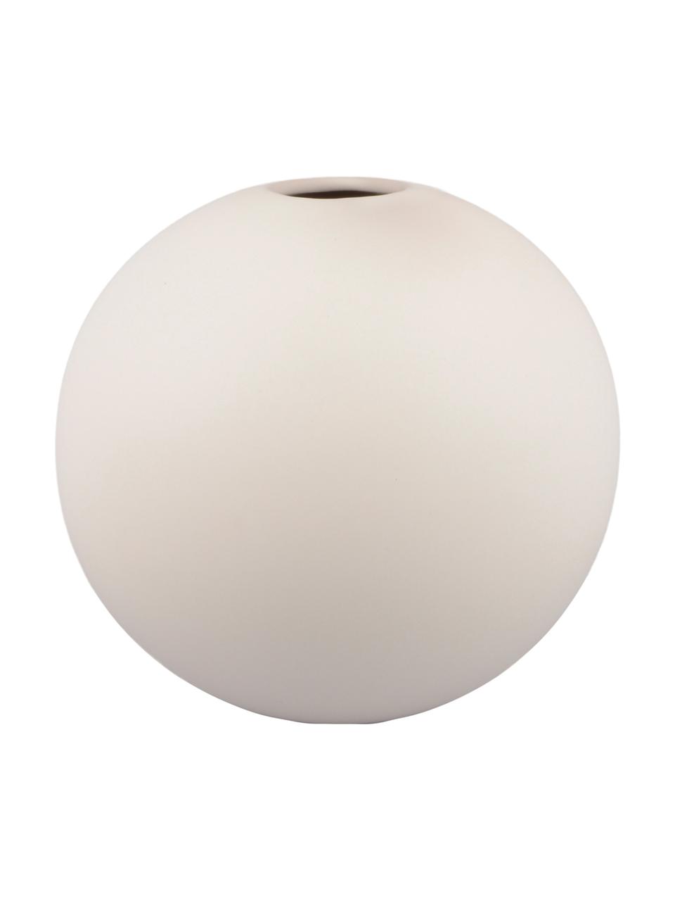 Vaso a sfera in ceramica Rita, Ceramica, Bianco, Ø 12 x Alt. 12 cm