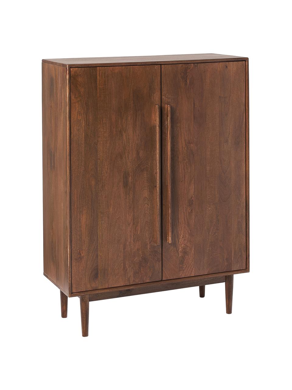 Chiffonnier de madera de mango maciza Paul, Parte trasera: tablero de fibras de dens, Madera de mango, An 100 x Al 135 cm
