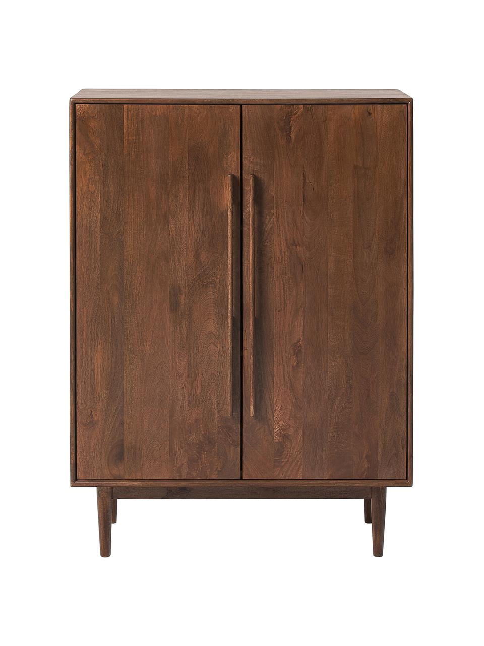 Credenza in legno massiccio di mango Paul, Legno di mango, Larg. 100 x Alt. 135 cm