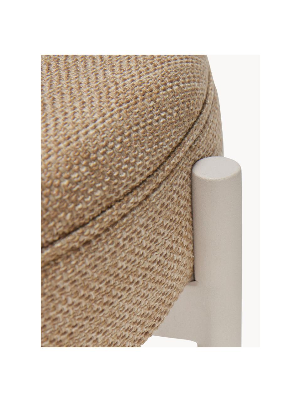 Gestoffeerde kruk Silo, Bekleding: 10% acryl, 90% polyester , Frame: gecoat staal, Geweven stof beige, lichtbeige, Ø 41 x H 45 cm