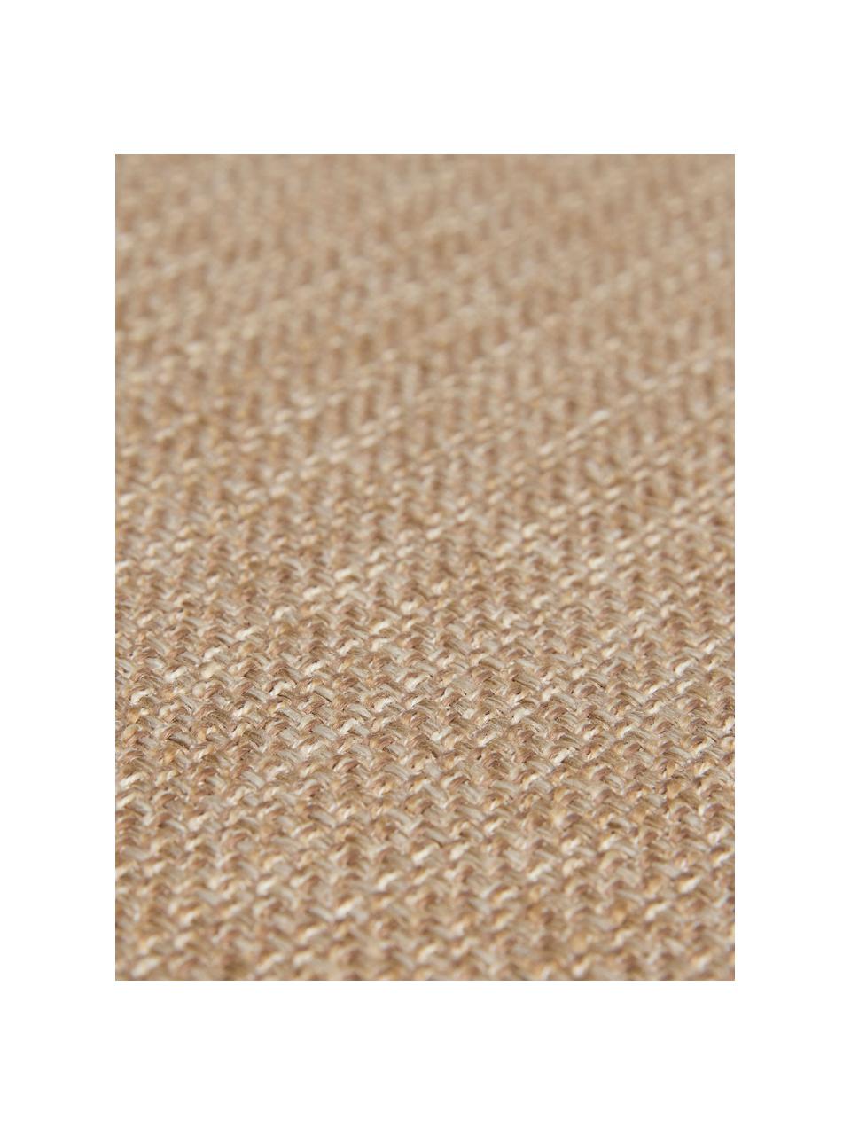 Gestoffeerde kruk Silo, Bekleding: 10% acryl, 90% polyester , Frame: gecoat staal, Geweven stof beige, lichtbeige, Ø 41 x H 45 cm