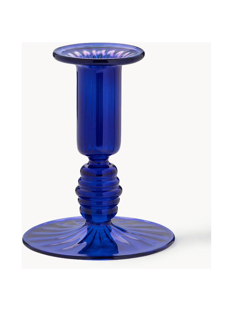Kandelaar Ombre Flash, Glas, Koningsblauw, Ø 10 x H 12 cm