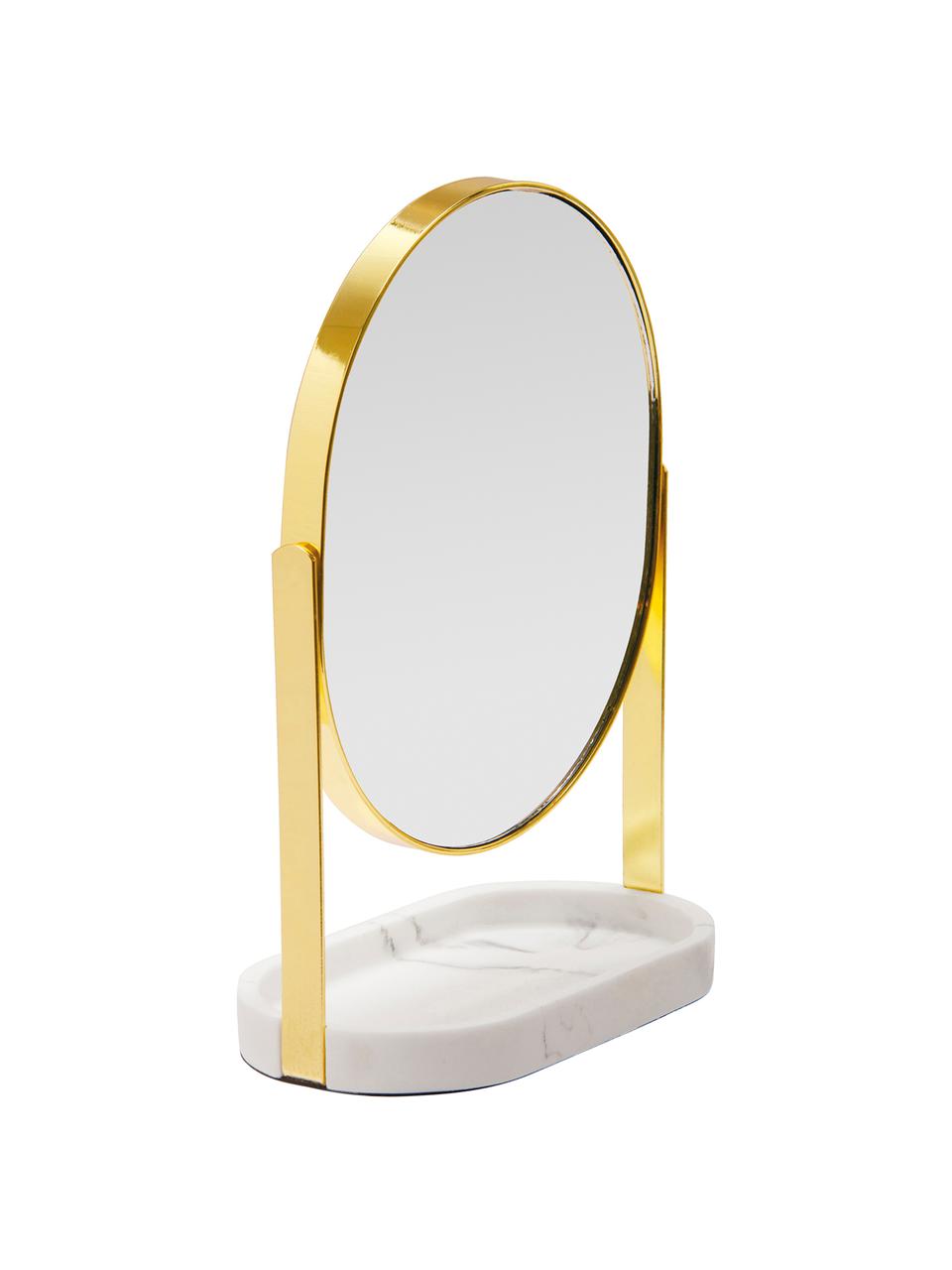 Miroir grossissant de salle de bain Bello, Couleur dorée, larg. 18 x haut. 26 cm