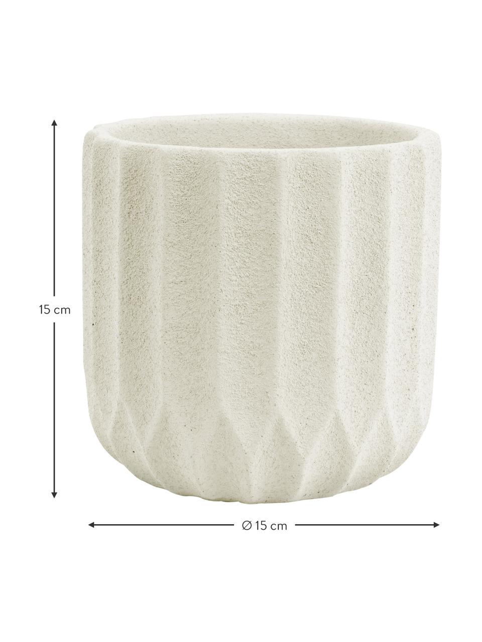 Cache-pot béton Stripes, Béton, Beige, Ø 60 cm