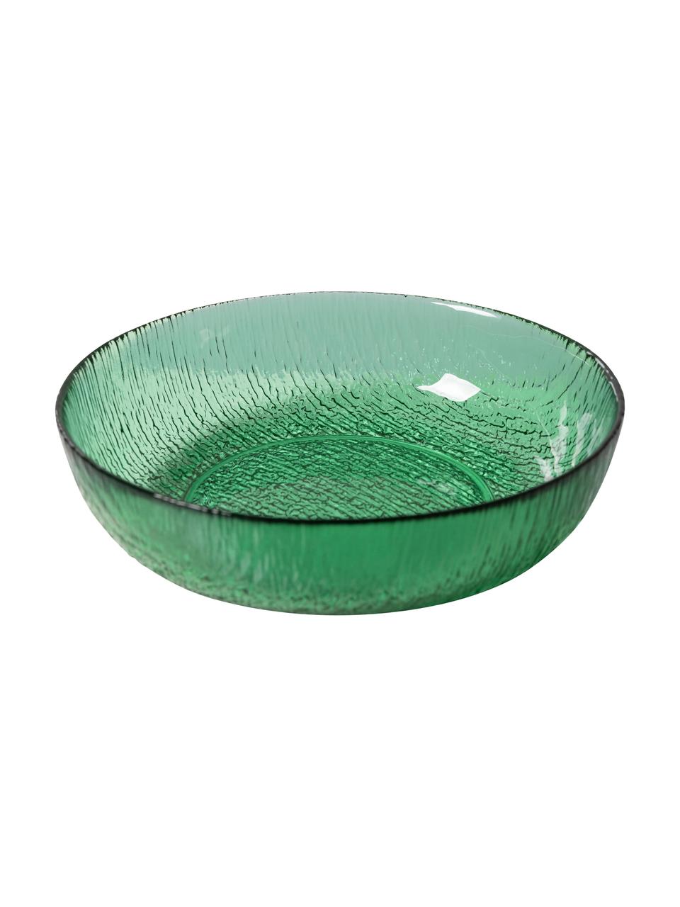 Schalen The Emeralds van glas in groen, 2 stuks, Glas, Groen, Ø 19