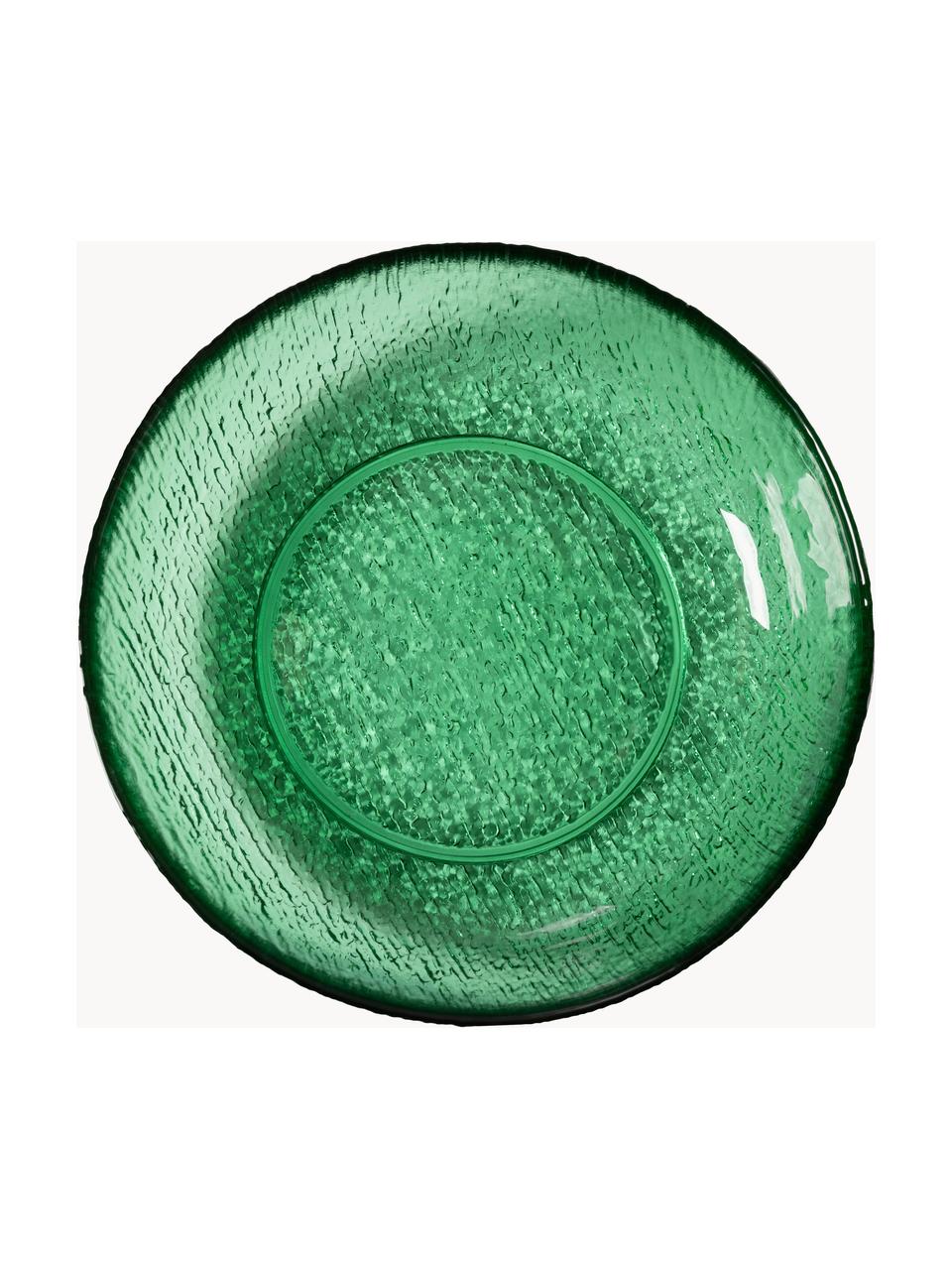 Ciotole in vetro The Emeralds 2 pz, Vetro, Verde trasparente, Ø 19 cm