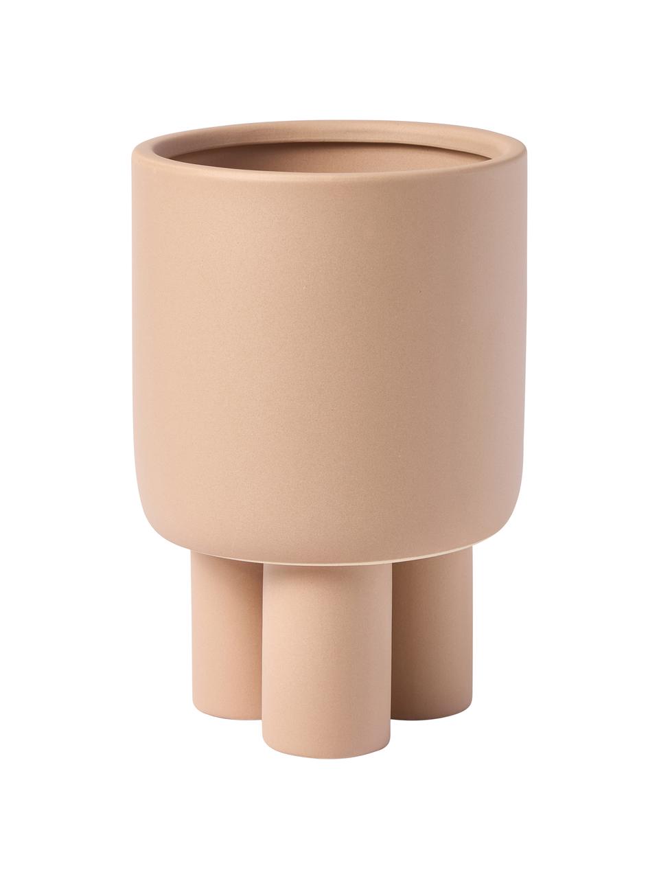 Übertopf Tilia aus Keramik, Keramik, Beige, Ø 16 x H 23 cm