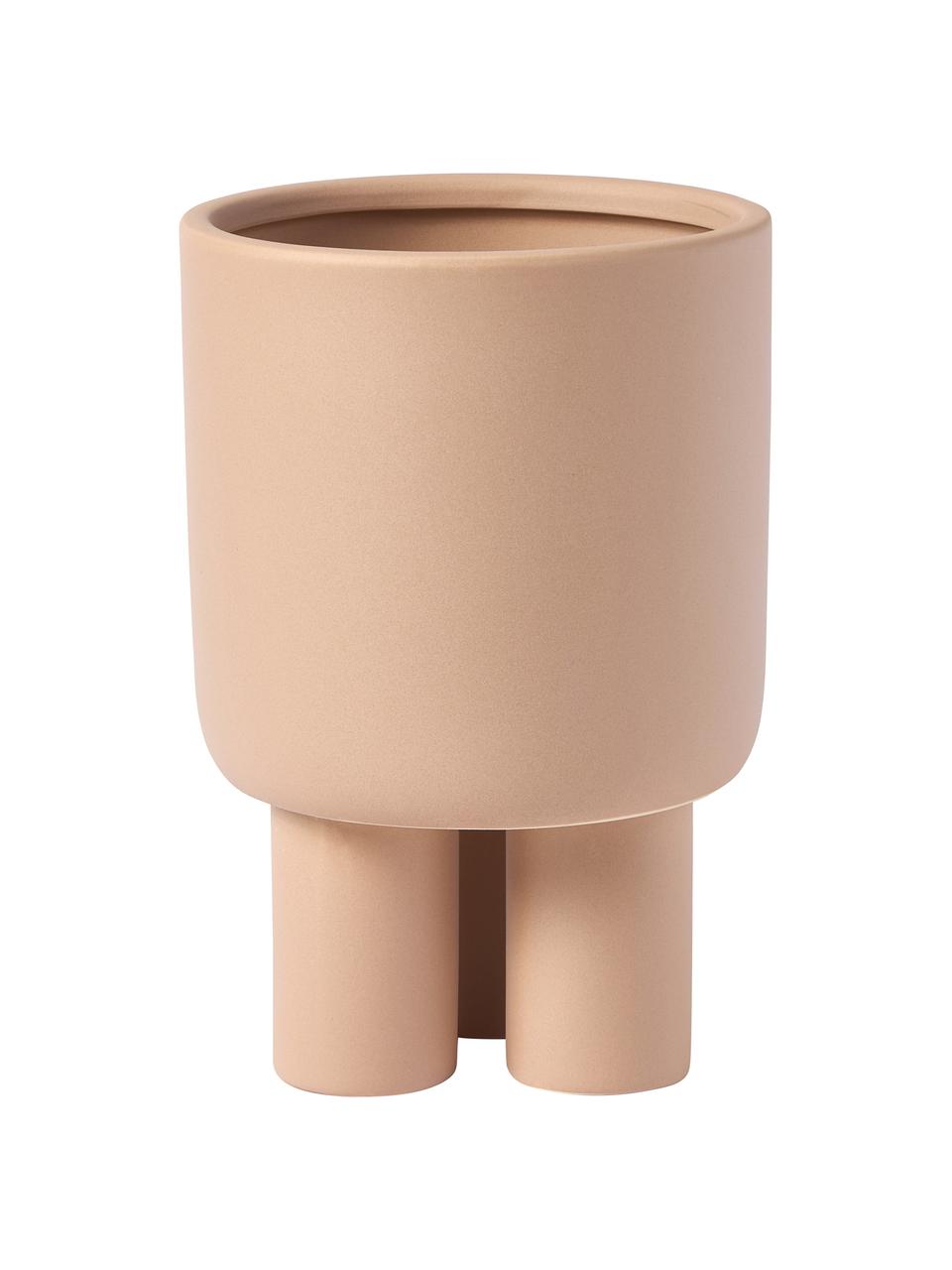 Macetero de cerámica Tilia, Cerámica, Beige, Ø 16 x Al 23 cm