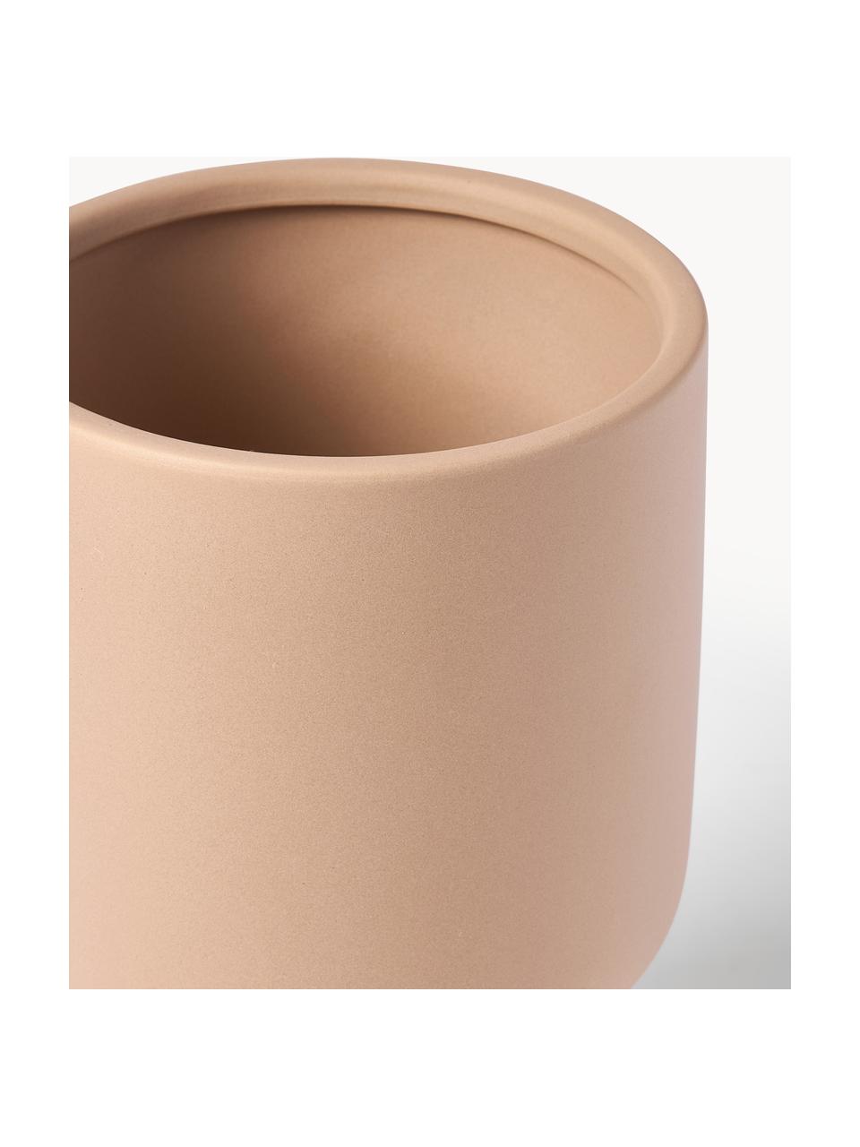 Cache-pot en céramique Tilia, Céramique, Beige, mat, Ø 16 x haut. 23 cm