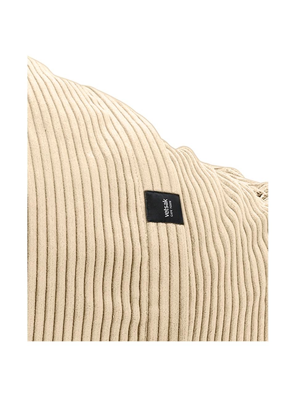 Corduroy zitzak Velours, Beige, Ø 110 x H 70 cm