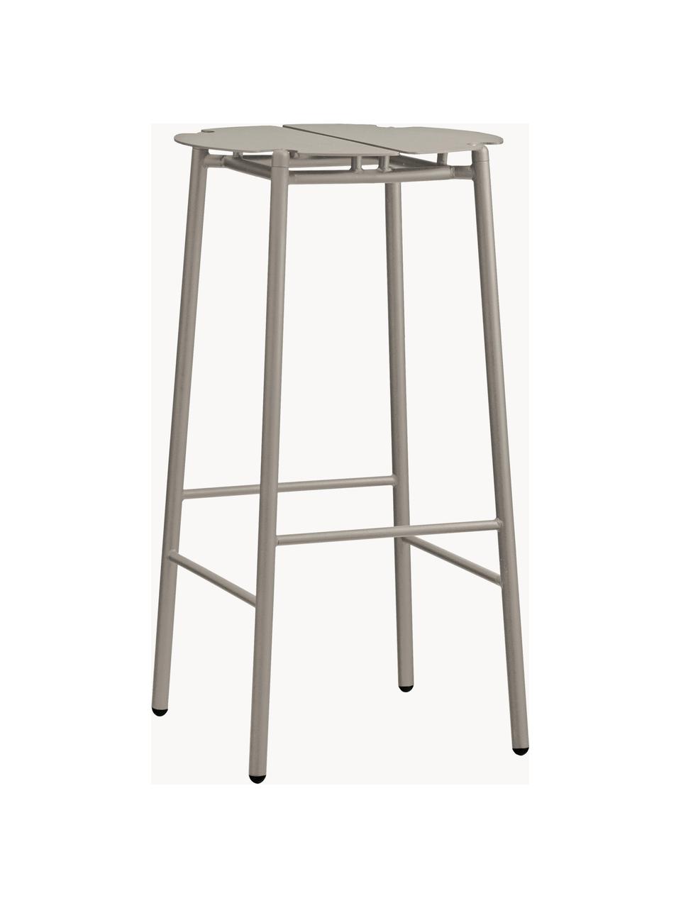 Sgabello da bar da giardino in metallo Novo, Acciaio rivestito, Beige chiaro, Ø 38 cm x Alt. 75 cm