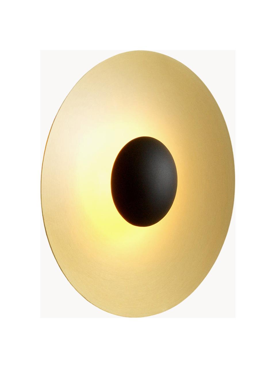 Dimmbare LED-Wandleuchte Ginger, verschiedene Größen, Aluminium, beschichtet, Goldfarben, Schwarz, Ø 20 x T 7 cm