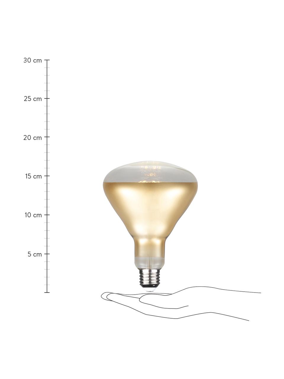 E27 Leuchtmittel, 550lm, dimmbar, warmweiß, 1 Stück, Leuchtmittelschirm: Glas, Leuchtmittelfassung: Aluminium, Goldfarben, Ø 13 x H 17 cm