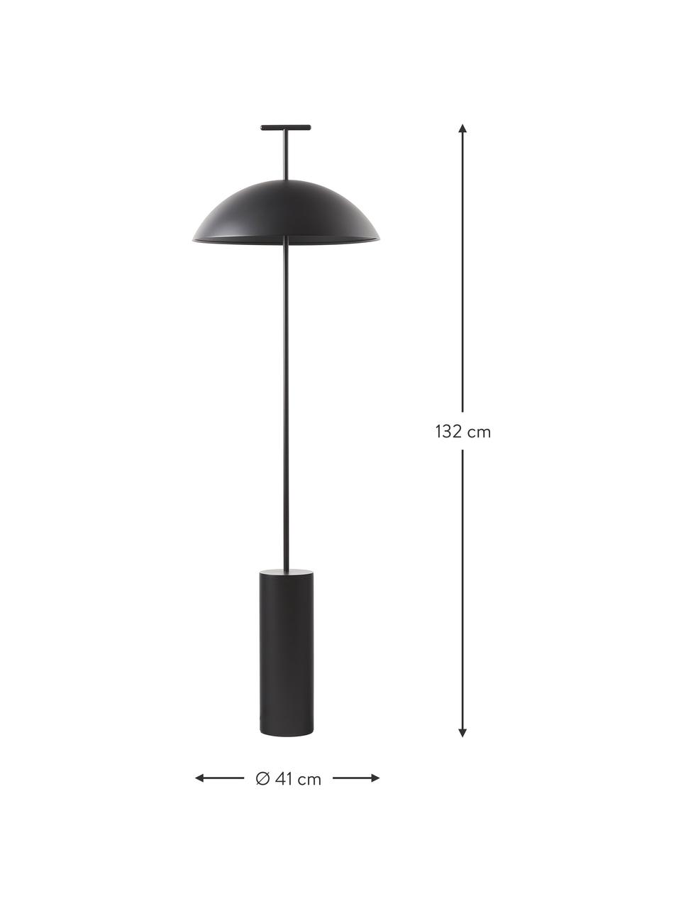 Lampa podłogowa LED z funkcją przyciemniania Geen-A, Czarny, W 132 cm