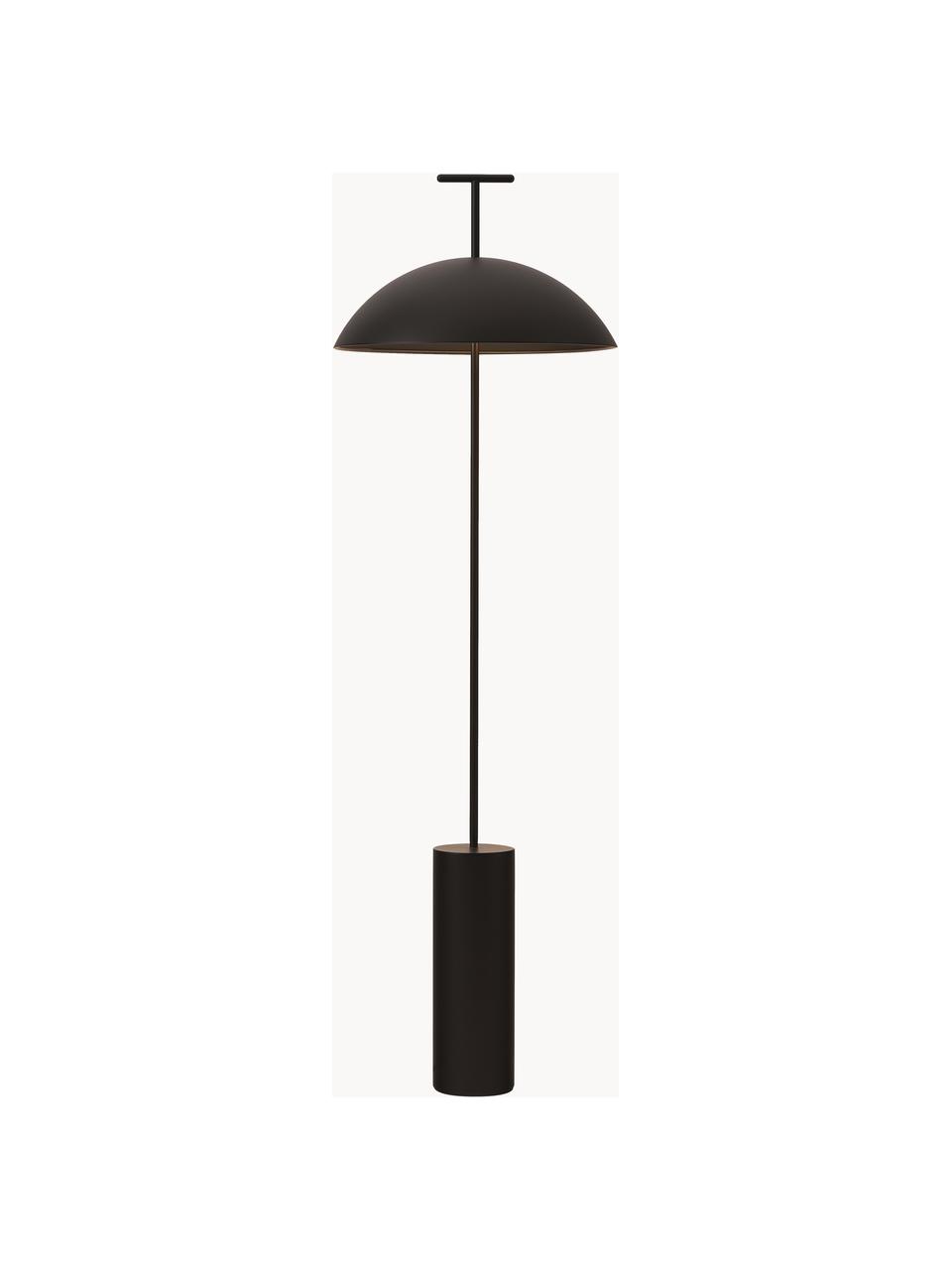 Petit lampadaire LED Geen-A, Noir, haut. 132 cm