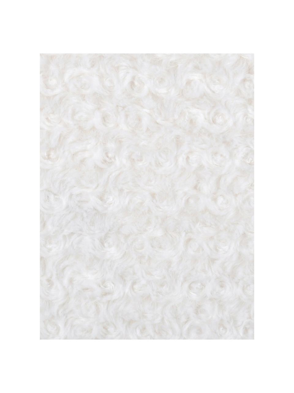 Flauschiges Sitzkissen Alban, Polyester, Weiss, 40 x 40 cm