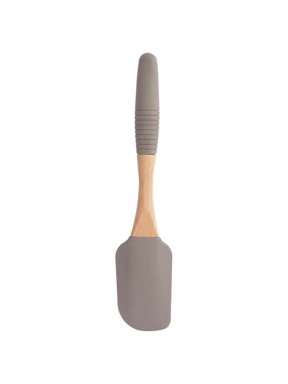 Spatel Silico, Kunststof, hout, Grijs, helder hout, L 25 cm