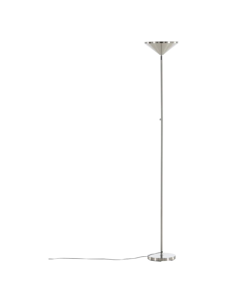 Grote uplighter Corong, Lamp: verchroomd staal, Chroomkleurig, Ø 28 x H 180 cm