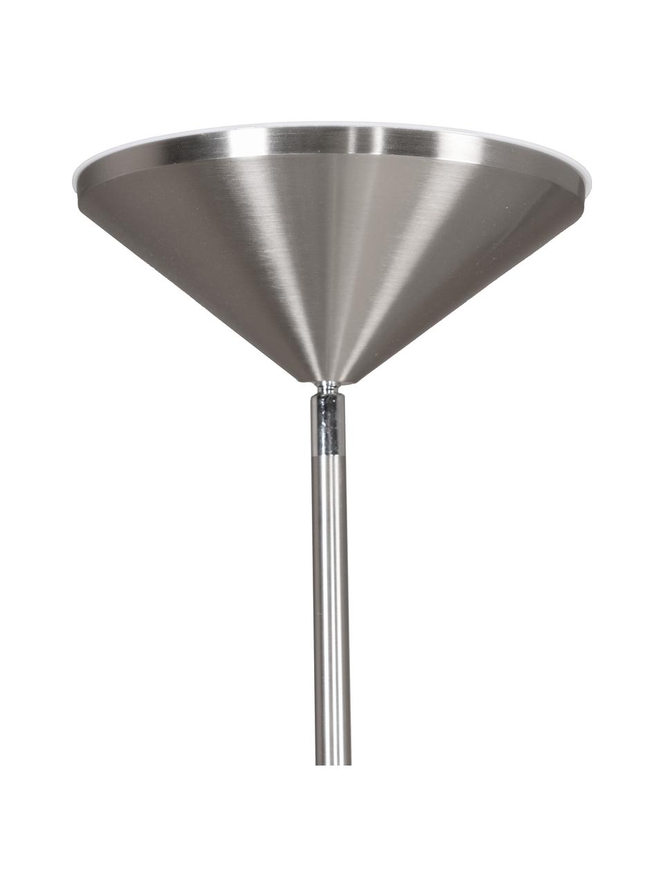 Grote uplighter Corong, Lamp: verchroomd staal, Chroomkleurig, Ø 28 x H 180 cm