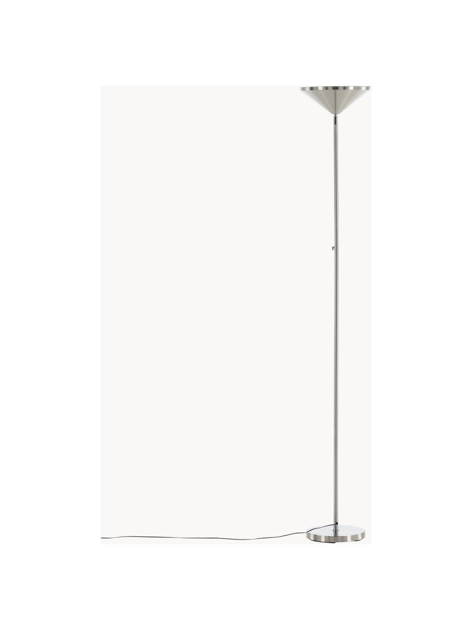 Grote uplighter Corong, Lamp: verchroomd staal, Chroomkleurig, Ø 28 x H 180 cm